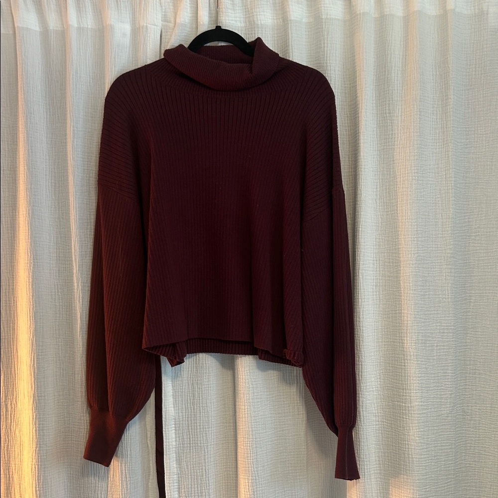 Good American Deep Red Knit Sweater